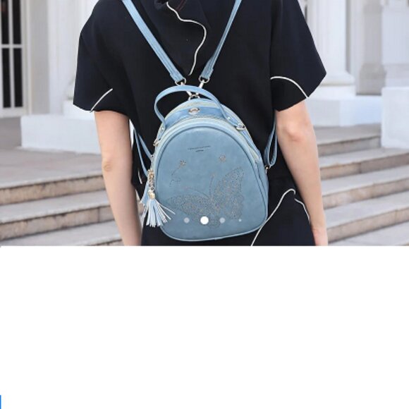 Butterfly Backpack Handbag Yellow Sequin Butterfly mini backpack - Picture 12 of 13